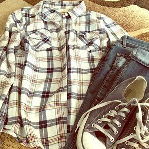 Long Sleeve Button Down Flannel